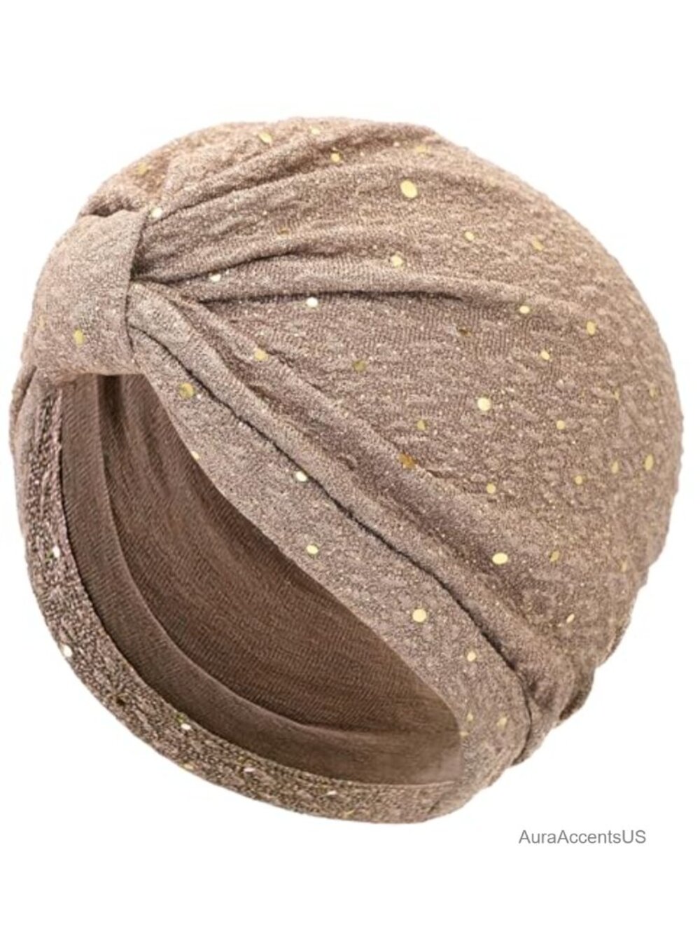 Sequin Turban Hat for Women Pre-Tied Stretchy One Size